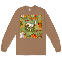 Toasted Coconut fall goats seamless pattern Long Sleeve Tee - BundleAndBundleShop