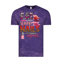 Cloud Purple eat sleep nails repeat bbs Vintage Tee - BundleAndBundleShop