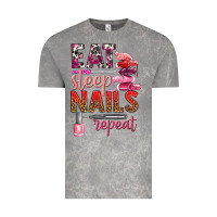 Cloud Rock eat sleep nails repeat bbs Vintage Tee - BundleAndBundleShop