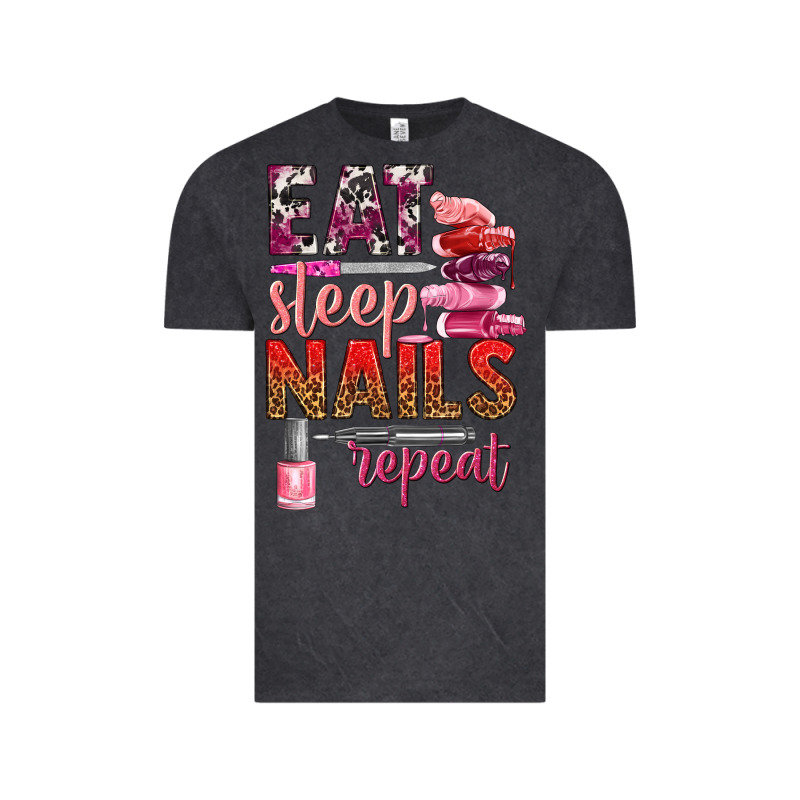 Eat Sleep Nails Repeat Bbs Vintage Tee by BundleAndBundleShop | Teevron