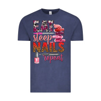 Vintage Denim eat sleep nails repeat bbs Vintage Tee - BundleAndBundleShop