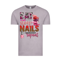 Vintage Zinc eat sleep nails repeat bbs Vintage Tee - BundleAndBundleShop