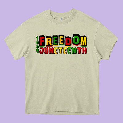 Freedom Juneteenth Heavy Core Tee Designed By Cowgirlartshop