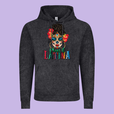 Proud Latina Vintage Hoodie Designed By Bundleandbundleshop