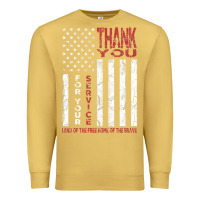 Antique Gold thank you for your service   veterans day t Premium Sweatshirt - maiPhamDesign