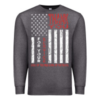 Charcoal Heather thank you for your service   veterans day t Premium Sweatshirt - maiPhamDesign