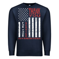 Navy thank you for your service   veterans day t Premium Sweatshirt - maiPhamDesign