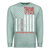 Seafoam thank you for your service   veterans day t Premium Sweatshirt - maiPhamDesign