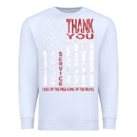 White thank you for your service   veterans day t Premium Sweatshirt - maiPhamDesign