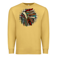 Antique Gold indian headdress Premium Sweatshirt - JahusDesignShop
