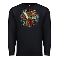 Black indian headdress Premium Sweatshirt - JahusDesignShop