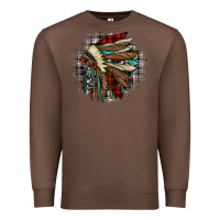 Chestnut indian headdress Premium Sweatshirt - JahusDesignShop