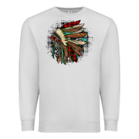 Dove Grey indian headdress Premium Sweatshirt - JahusDesignShop