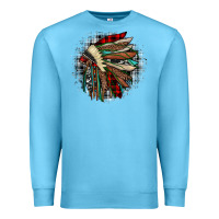 Ocean Blue indian headdress Premium Sweatshirt - JahusDesignShop