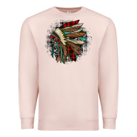 Pale Pink indian headdress Premium Sweatshirt - JahusDesignShop