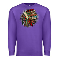 Purple indian headdress Premium Sweatshirt - JahusDesignShop