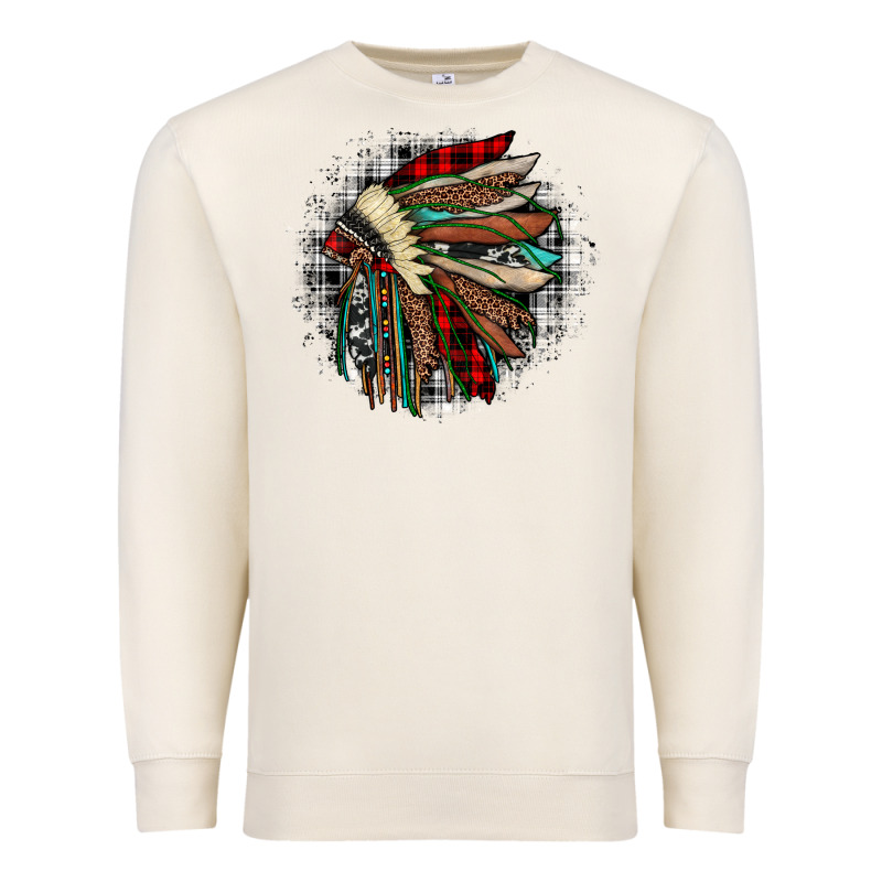 Indian Headdress Premium Sweatshirt by JahusDesignShop | Teevron