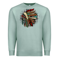 Seafoam indian headdress Premium Sweatshirt - JahusDesignShop