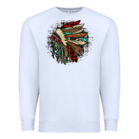 White indian headdress Premium Sweatshirt - JahusDesignShop