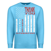 Ocean Blue thank you for your service   veterans day t Premium Sweatshirt - maiPhamDesign