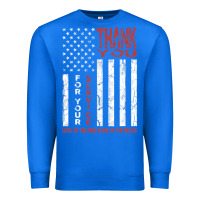 True Royal thank you for your service   veterans day t Premium Sweatshirt - maiPhamDesign