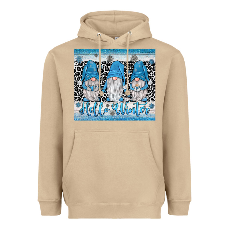 Hello Winter Gnome Heavyweight Hoodie by JahusDesignShop | Teevron