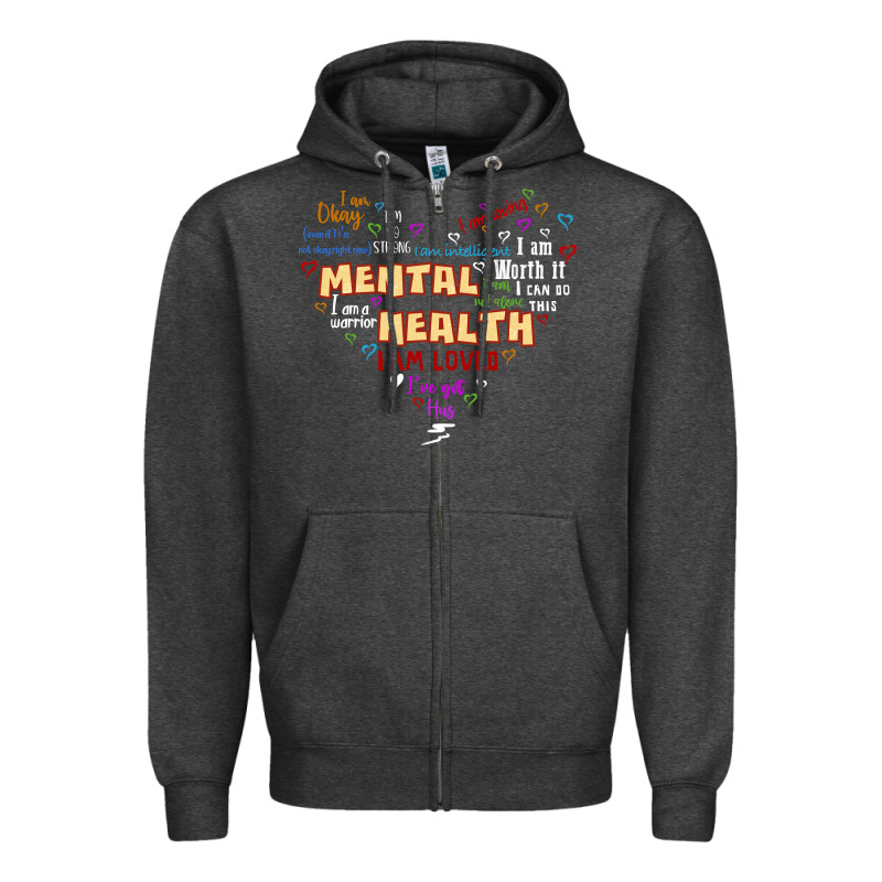 Mental Health Matters Zipper Hoodie by JahusDesignShop | Teevron