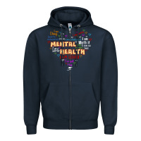 Navy mental health matters Zipper Hoodie - JahusDesignShop