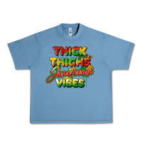 Pebble Blue thick thighs juneteenth vibes Urban Heavy Tee - FaDigitalArtStudio