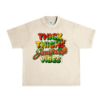 Sandshell thick thighs juneteenth vibes Urban Heavy Tee - FaDigitalArtStudio
