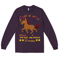 Plum Just a girl who loves horses Long Sleeve Tee - Bettercallsaul