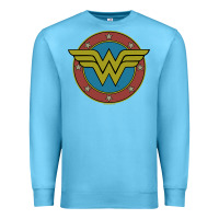 Ocean Blue Wonder Woman Vintage Emblem Premium Sweatshirt - maiPhamDesign