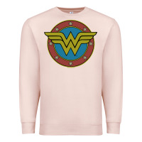 Pale Pink Wonder Woman Vintage Emblem Premium Sweatshirt - maiPhamDesign