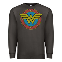 Smoke Wonder Woman Vintage Emblem Premium Sweatshirt - maiPhamDesign