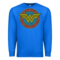True Royal Wonder Woman Vintage Emblem Premium Sweatshirt - maiPhamDesign
