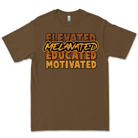Cacao Elevated melanated educated motivated Premium Tee - HowdyJamesFarm