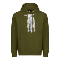 Army Green merino wool baby sheep Premium Hoodie - LillyAllenDesigns