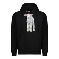 Black merino wool baby sheep Premium Hoodie - LillyAllenDesigns