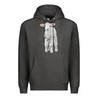 Charcoal Heather merino wool baby sheep Premium Hoodie - LillyAllenDesigns