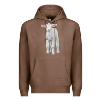 Chestnut merino wool baby sheep Premium Hoodie - LillyAllenDesigns