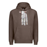 Coffee merino wool baby sheep Premium Hoodie - LillyAllenDesigns