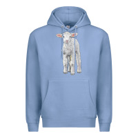 Colony Blue merino wool baby sheep Premium Hoodie - LillyAllenDesigns