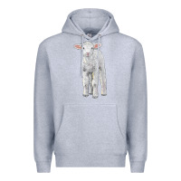 Heather Grey merino wool baby sheep Premium Hoodie - LillyAllenDesigns