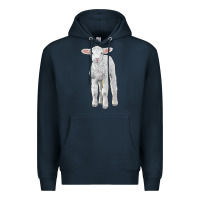 Navy merino wool baby sheep Premium Hoodie - LillyAllenDesigns