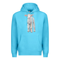 Ocean Blue merino wool baby sheep Premium Hoodie - LillyAllenDesigns