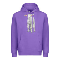 Purple merino wool baby sheep Premium Hoodie - LillyAllenDesigns