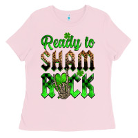 Bubblegum Pink St. Patricks' Day ready to sham rock Ladies Tee - OliviaCreatesArt