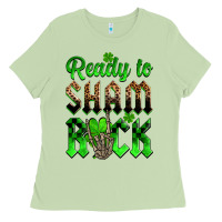 Matcha St. Patricks' Day ready to sham rock Ladies Tee - OliviaCreatesArt