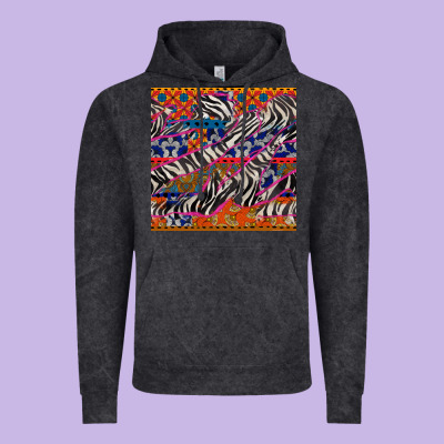 African Ankara Zebra Seamless Pattern Vintage Hoodie Designed By Bundleandbundleshop