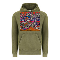Vintage Olive african ankara zebra seamless pattern Vintage Hoodie - BundleAndBundleShop